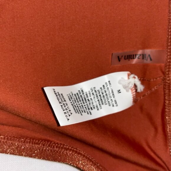 Vitamin A Elle Tie Side Bottom in Pink Metallic Size Medium - Picture 4 of 4